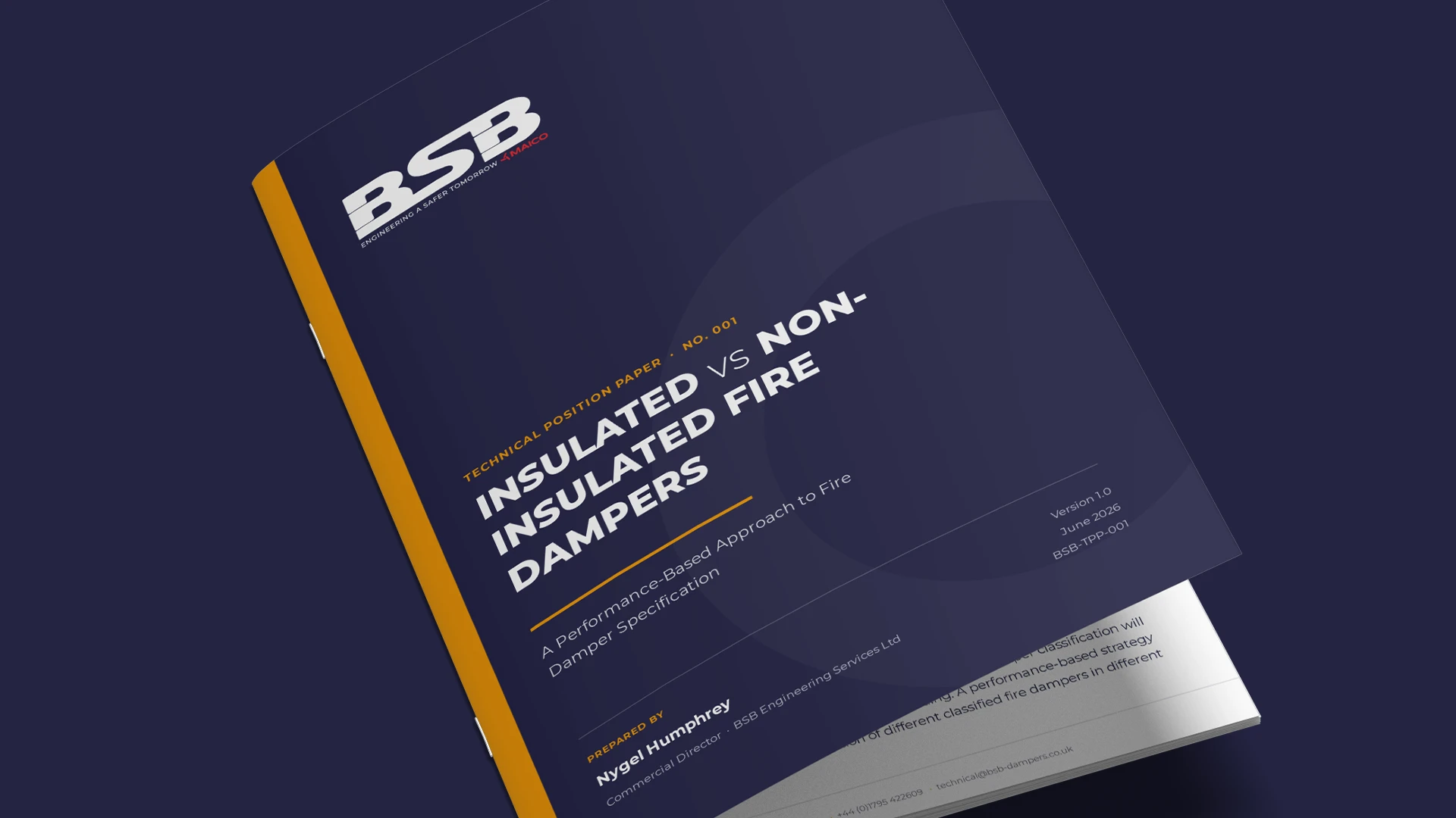 BSB Dampers | BSB launches new technical position paper on insulated and non-insulated fire dampers